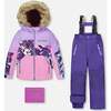 Two-Piece Play Snowsuit, Dark Purple - Snowsuits - 1 - thumbnail