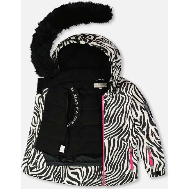 Two-Piece Play Snowsuit, Fuchsia - Snowsuits - 2