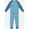 Two-Piece Organic Cotton Pajama Set, Blue Dog Print - Pajamas - 3