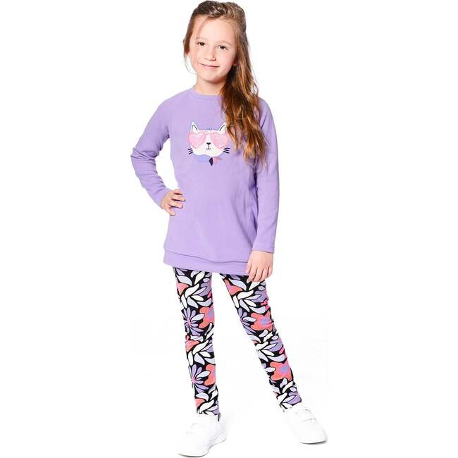 Super Softtunic Tee with Graphic Print Purple, Purple Gray - Tank Tops - 2