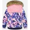 Two-Piece Discover Snowsuit with Printed Jacket, Navy Blue - Snowsuits - 4