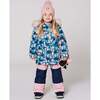 Two-Piece Discover Snowsuit with Printed Jacket, Dusty Pink - Snowsuits - 4