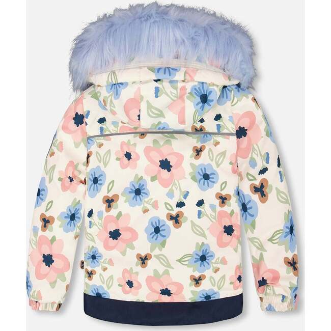 Two-Piece Discover Snowsuit with Printed Jacket, Light Blue - Snowsuits - 4