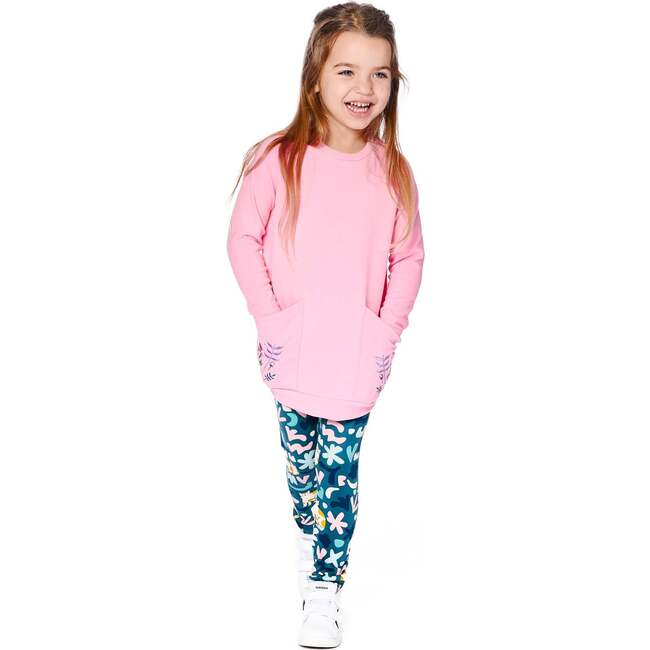 Super Soft Tunic Tee with Embroidered Pockets, Light Pink - Tank Tops - 2