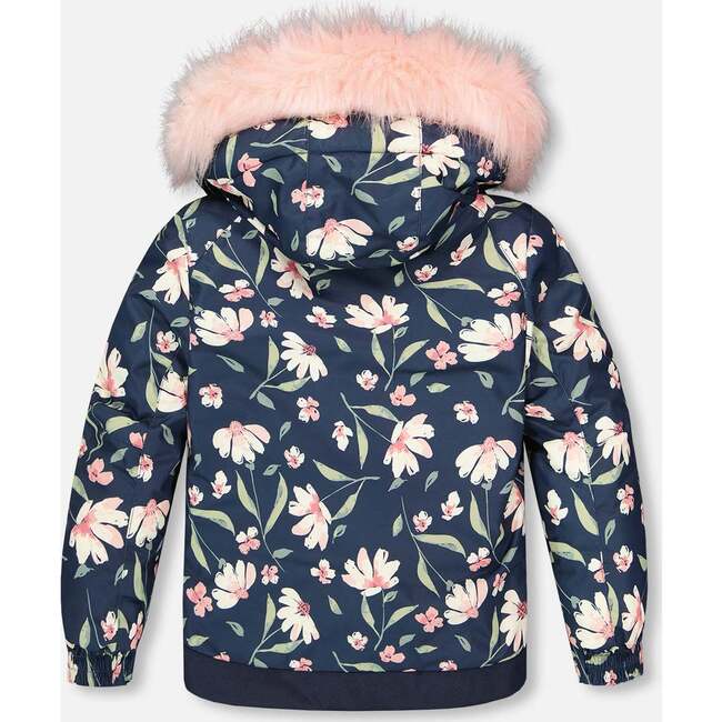 Two-Piece Play Snowsuit Flower Print, Dusty Pink - Snowsuits - 4