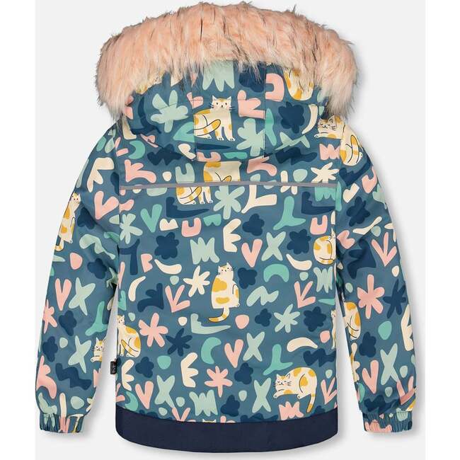 Two-Piece Discover Snowsuit with Printed Jacket, Dusty Pink - Snowsuits - 6