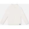 Super Soft Ribbed Mock Neck Top Off-, White - Shirts - 1 - thumbnail