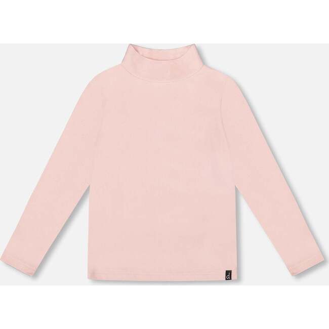 Super Soft Ribbed Mock Neck Top, Pink