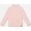 Super Soft Ribbed Mock Neck Top, Pink - Shirts - 1 - thumbnail