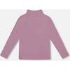 Super Soft Ribbed Mock Neck Top, Purple Gray - Shirts - 2
