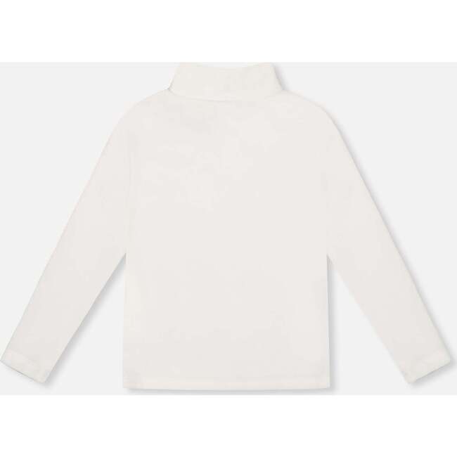 Super Soft Ribbed Mock Neck Top Off-, White - Shirts - 3