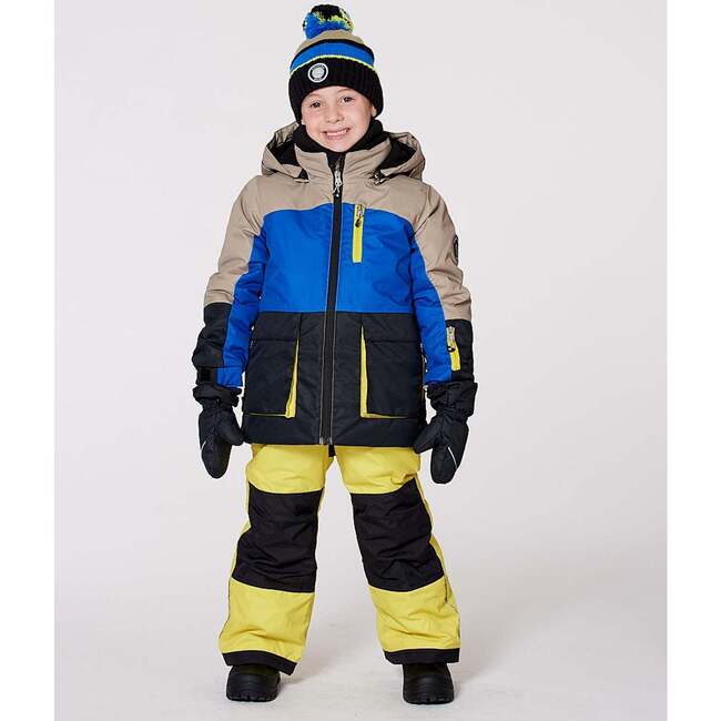 Two-Piece Play Snowsuit, Bright Yellow Green - Snowsuits - 4