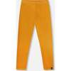 Super Soft Ribbed Leggings, Golden Yellow - Leggings - 1 - thumbnail