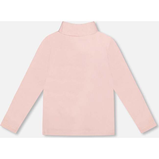 Super Soft Ribbed Mock Neck Top, Pink - Shirts - 3