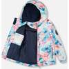 Two-Piece Chill Outerwear Set with Light Insulation, Turquoise Blue - Snowsuits - 2