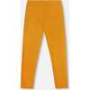 Super Soft Ribbed Leggings, Golden Yellow - Leggings - 3