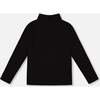 Super Soft Ribbed Mock Neck Top, Black - Shirts - 3