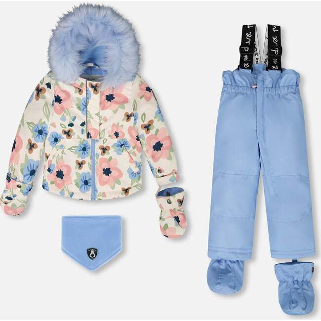 Two-Piece Baby Play Snowsuit, Light Blue