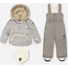 Two-Piece Baby Snug Snowsuit, Gray - Snowsuits - 1 - thumbnail