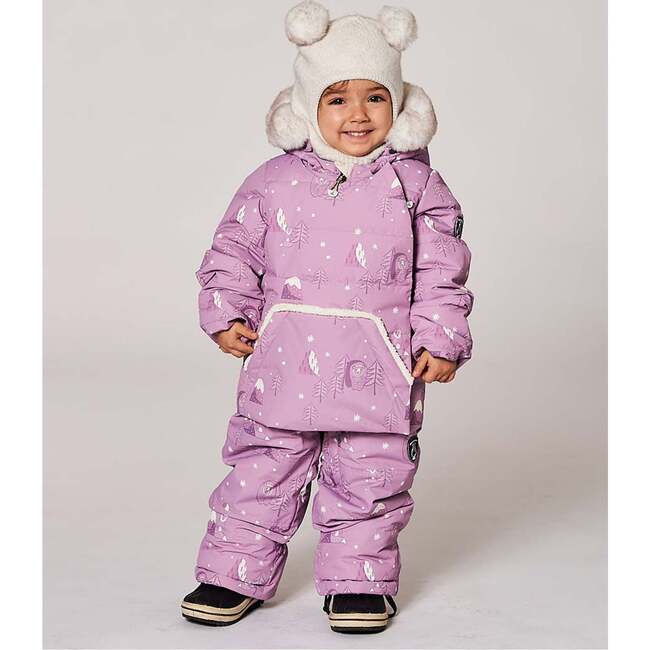 Two-Piece Baby Snug Snowsuit, Purple Bear Print - Snowsuits - 2