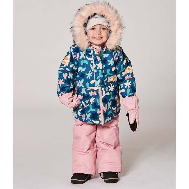 Two-Piece Baby Play Snowsuit, Dusty Pink - Snowsuits - 2
