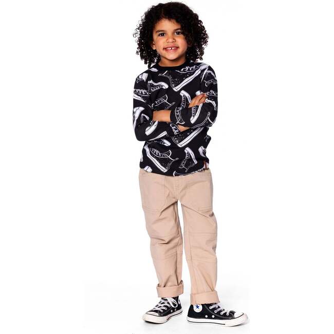 Twill Jogger Pants with Patch Pockets In, Beige - Pants - 2