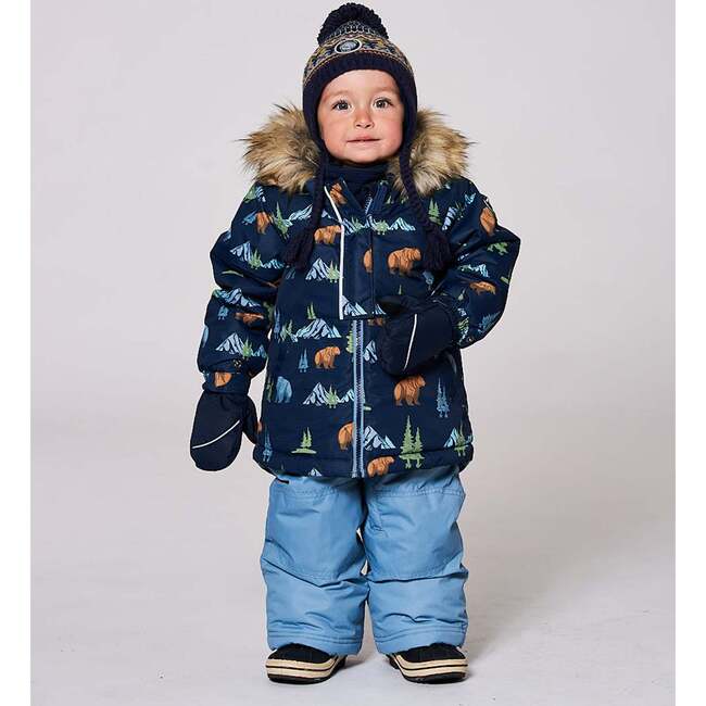 Two-Piece Baby Play Snowsuit, Blue Gray - Snowsuits - 2