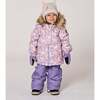Two-Piece Baby Play Snowsuit, Purple Gray - Snowsuits - 2