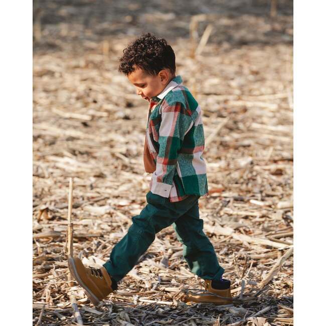 Twill Jogger Pants with Patch Pockets, Forest Green - Pants - 2