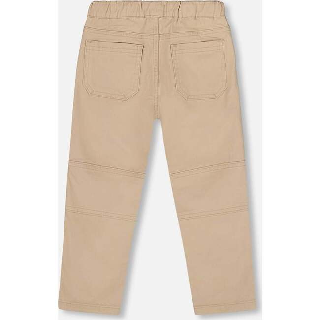 Twill Jogger Pants with Patch Pockets In, Beige - Pants - 3