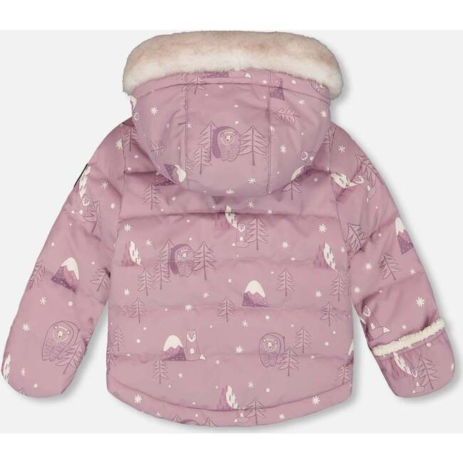 Two-Piece Baby Snug Snowsuit, Purple Bear Print - Snowsuits - 4
