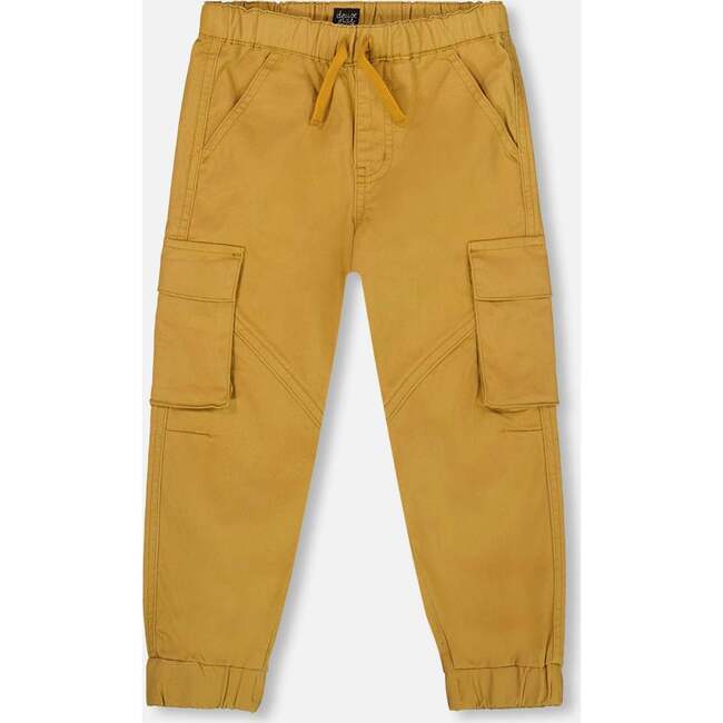 Twill Jogger Cargo Pants, Ochre