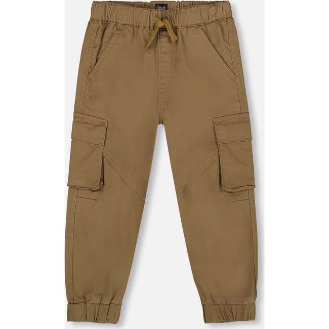 Twill Jogger Cargo Pants In, Taupe