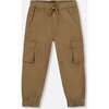 Twill Jogger Cargo Pants In, Taupe - Pants - 1 - thumbnail
