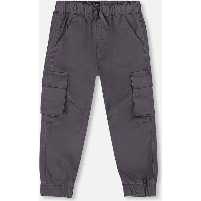 Twill Jogger Cargo Pants Dark Gray, Dark Gray Blue