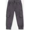 Twill Jogger Cargo Pants Dark Gray, Dark Gray Blue - Pants - 1 - thumbnail
