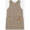 Tweed Jumper, Beige and Black - Dresses - 1 - thumbnail