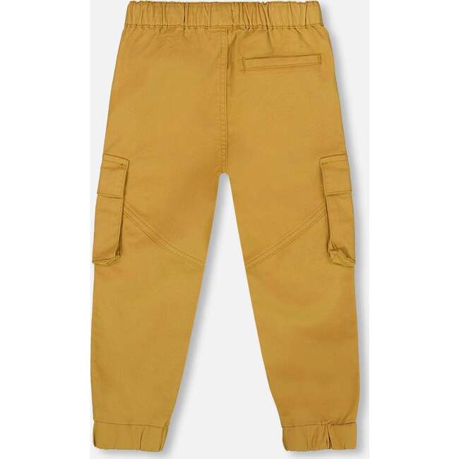 Twill Jogger Cargo Pants, Ochre - Pants - 3