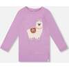 Super Soft Brushed Jersey Tunic with Lama, Purple - Tank Tops - 1 - thumbnail