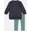 Tunic and Leggings Set, Navy Floral - Mixed Apparel Set - 3