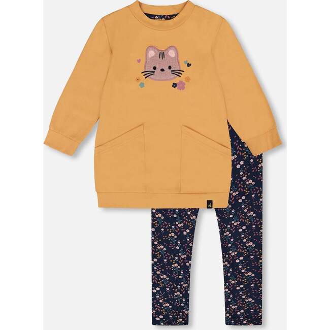 Tunic and Leggings Set Golden Brown, Golden Yellow