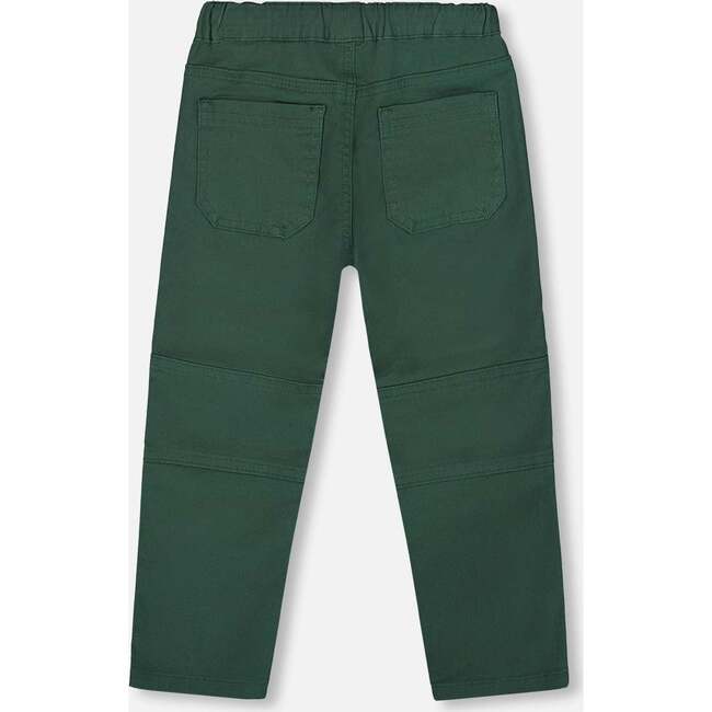 Twill Jogger Pants with Patch Pockets, Forest Green - Pants - 4
