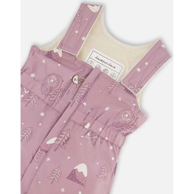 Two-Piece Baby Snug Snowsuit, Purple Bear Print - Snowsuits - 7
