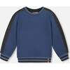 Super Soft Flat Back Rib Sweatshirt, Dark Steel Blue - Sweatshirts - 1 - thumbnail