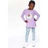 Super Soft Brushed Jersey Tunic with Lama, Purple - Tank Tops - 2