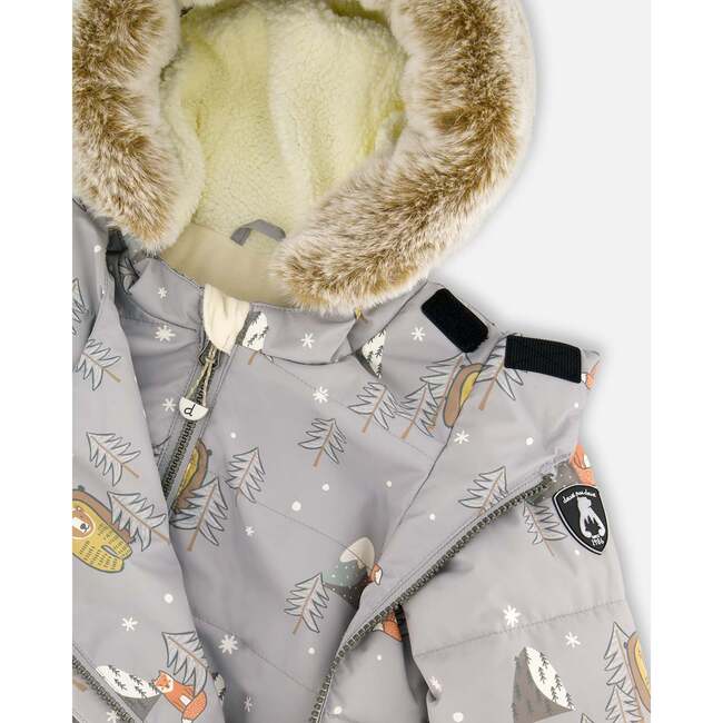 Two-Piece Baby Snug Snowsuit, Gray - Snowsuits - 6