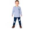 Super Soft Long Sleeve Striped Jersey T-Shirt Light Blue, Blue Stripe - T-Shirts - 2