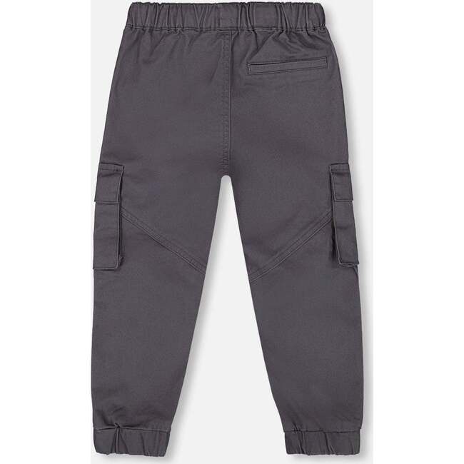 Twill Jogger Cargo Pants Dark Gray, Dark Gray Blue - Pants - 3