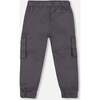 Twill Jogger Cargo Pants Dark Gray, Dark Gray Blue - Pants - 3