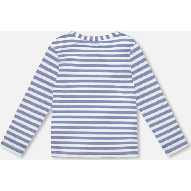 Super Soft Long Sleeve Striped Jersey T-Shirt Light Blue, Blue Stripe - T-Shirts - 3